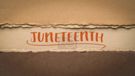 Photo for June 19 Juneteenth also known as Freedom Day, Jubilee Day, Liberation Day, and Emancipation Day, reminder note - Royalty Free Image