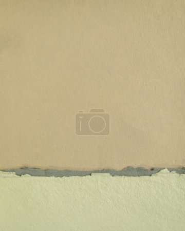 Foto de Paisaje de papel abstracto en tonos pastel verdes y marrones - colección de papeles de trapo hechos a mano - Imagen libre de derechos