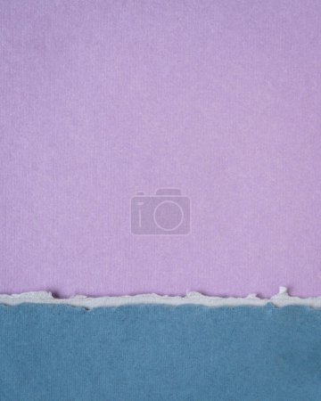 Photo for Abstract paper landscape in blue and pink pastel tones - collection of handmade rag papers - Royalty Free Image
