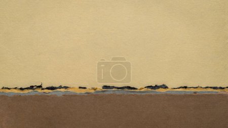 Photo for Abstract landscape in earth pastel tones - a collection of handmade rag papers - Royalty Free Image