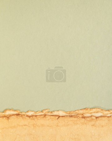 Photo for Abstract paper landscape in yellow and green pastel tones - collection of handmade rag papers - Royalty Free Image