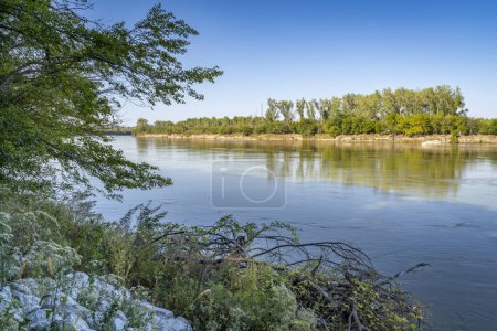 Téléchargez les photos : Rivière Missouri à partir de Steamboat Trace Trail près de Brownville, Nebraska - en image libre de droit