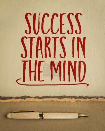 Photo for Success starts in the mind - inspirational poster, attitude and personal development concept - Royalty Free Image