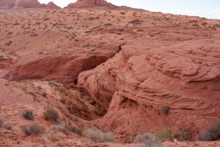 Téléchargez les photos : Photo de l'entrée arrière ou arrière du canyon Navajo Upper Antelope dans le lac Powell Navajo Tribal Park près de Page, à l'est de Lechee, Arizona, États-Unis d'Amérique États-Unis d'Amérique. - en image libre de droit