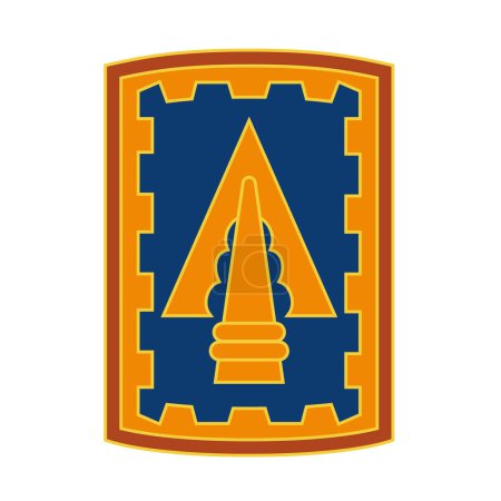 Foto de AUCKLAND, 11 de noviembre de 2022: Ilustración de la insignia militar CSIB del Servicio de Identificación de Combate de Artillería 108a ADA del Ejército de los Estados Unidos. - Imagen libre de derechos