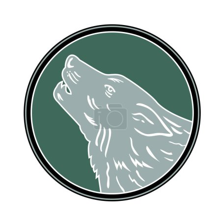 Téléchargez les photos : AUCKLAND, le 11 novembre 2022 : Illustration de l'insigne militaire de la CSIB montrant le loup à l'intérieur du cercle. - en image libre de droit