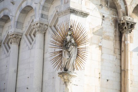 Photo for Statue over cathedral in Lucca, Italy - Royalty Free Image