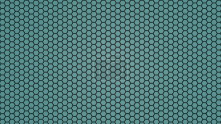 Téléchargez les photos : Fond vert mosaïque nid d'abeille futuriste 3D. Texture réaliste des cellules en maille géométrique. Papier peint vectoriel blanc abstrait avec grille hexagonale.. Illustration 3D - en image libre de droit