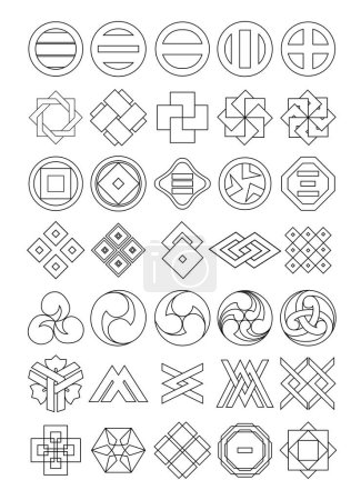 Photo for Geometric shapes - vector collection - Royalty Free Image