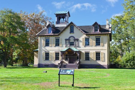 Photo for KINDERHOOK, NEW YORK - 19 OCT 2022: Lindenwald Estate a National Historic Site and the home of the 8th President of the United States Martin Van Buren. - Royalty Free Image