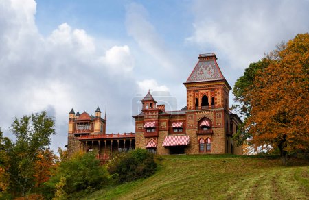 Photo for HUDSON, NEW YORK - 18 OCT 2022:  Olana State Historic Site, the estate was home to Frederic Edwin Church, one of the major figures in the Hudson River School of landscape painting. - Royalty Free Image