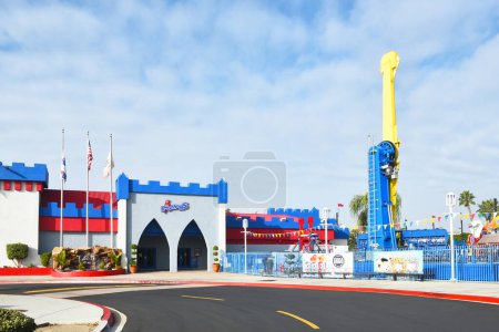 Photo for IRVINE, CALIFORNIA - 4 DEC 2022: Boomers is a national amusement center chain featuring mini-golf, go-karts, bumper boats, rides, batting cages and arcade games. - Royalty Free Image