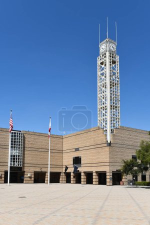 Photo for IRVINE, CALIFORNIA - 6 JULY 2023: The Irvine Civic Center with the City Hall and Police Department entrances. - Royalty Free Image