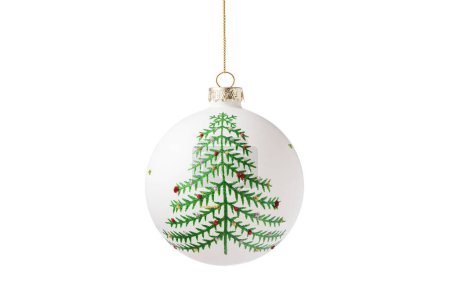 Foto de Árbol de Navidad decorado bola aislada sobre fondo blanco. Bola de Navidad. - Imagen libre de derechos