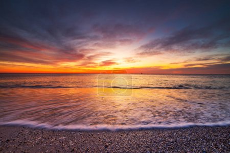 Photo for Beautiful cloudscape over the sea, sunrise sho - Royalty Free Image