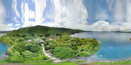 360 vr panorama de bleu Apoyo laguna au Nicaragua vue aérienne de drone