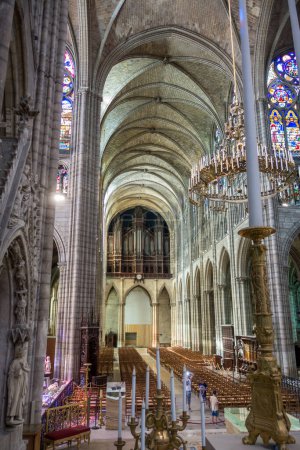 Photo for Basilica of Saint-Denis. Interior view, Paris, france - Royalty Free Image