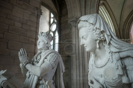 Photo for Tomb of King Louis XVI and Marie Antoinette, in Basilica of Saint-Denis, Paris - Royalty Free Image
