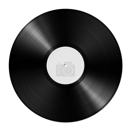 Photo for Vinyl record isolated on white background. 3D illustration - Royalty Free Image