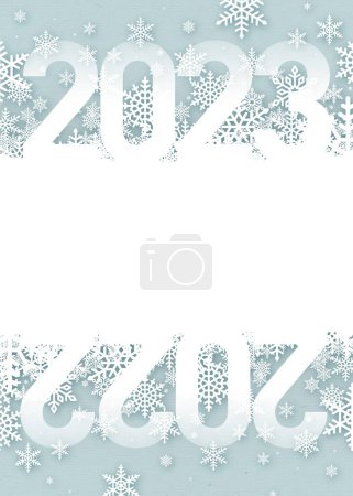 Foto de 2023 Tarjeta feliz año nuevo con espacio de copia en blanco - Imagen libre de derechos