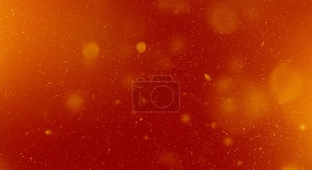 Foto de Partículas de fuego sobre textura de fondo rojo. Fiesta de vacaciones tarjeta en blanco - Imagen libre de derechos