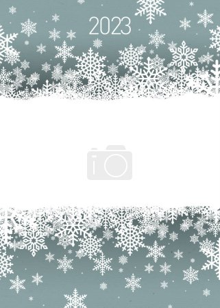 Foto de 2023 Tarjeta feliz año nuevo con espacio de copia en blanco - Imagen libre de derechos
