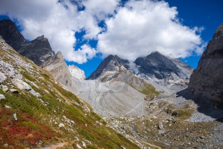 Photo for Grande Casse Alpine glacier landscape in Pralognan la Vanoise. French alps - Royalty Free Image