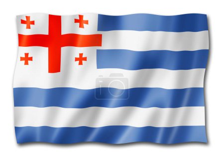 Photo for Adjara ethnic flag, Georgia. 3D illustration - Royalty Free Image