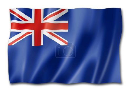 Photo for Blue ensign, United Kingdom waving flag. 3D illustration - Royalty Free Image