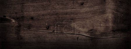 Photo for Old black wood texture background. Banner wallpaper - Royalty Free Image