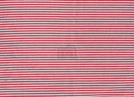 Foto de Textura de fondo de mantel rayado rojo. Papel tapiz de tela. Patrón horizontal - Imagen libre de derechos