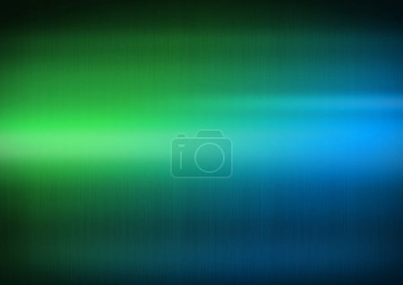 Photo for Colorful shiny brushed metal. Gradient from blue to green. Horizontal background texture wallpaper - Royalty Free Image
