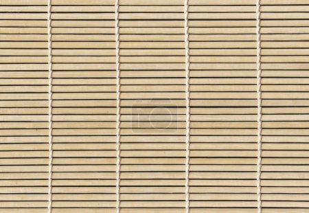 Téléchargez les photos : White Asian bamboo mat texture. Horizontal background wallpaper - en image libre de droit