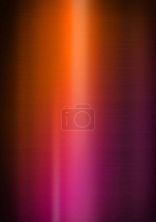 Photo for Colorful shiny brushed metal. Gradient from orange to pink. Vertical background texture wallpaper - Royalty Free Image