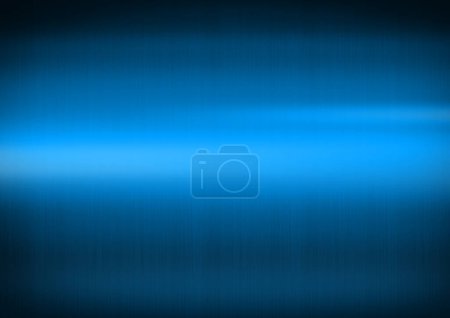 Téléchargez les photos : Blue shiny brushed metal. Horizontal background texture wallpaper - en image libre de droit