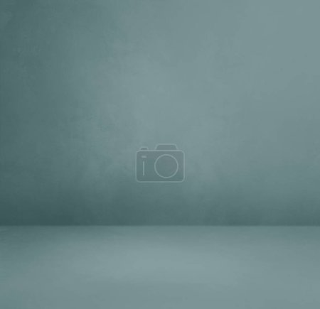 Foto de Fondo interior de hormigón gris azul. Escena de plantilla vacía. maqueta cuadrada - Imagen libre de derechos