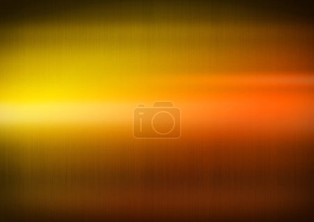 Foto de Colorido metal cepillado brillante. Gradiente de amarillo a rojo. Fondo de pantalla horizontal textura - Imagen libre de derechos