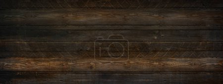 Foto de Old black wood texture background. Banner wallpaper - Imagen libre de derechos