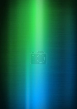 Foto de Colorido metal cepillado brillante. Gradiente de azul a verde. Fondo de pantalla textura de fondo vertical - Imagen libre de derechos