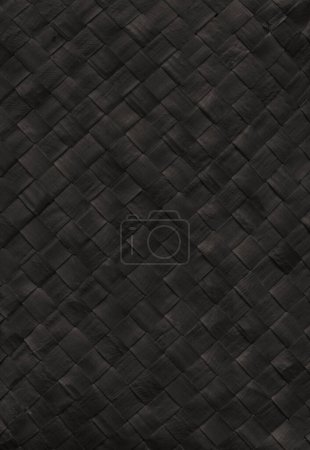 Foto de Textura de estera de bambú tejida negra. Fondo de pantalla vertical - Imagen libre de derechos