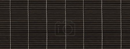Téléchargez les photos : Texture noire de tapis de bambou asiatique. fond de bannière papier peint - en image libre de droit