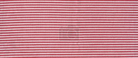 Foto de Textura de fondo de mantel rayado rojo. Papel tapiz de tela. Banner horizontal - Imagen libre de derechos