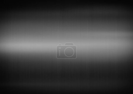 Foto de Metal de titanio cepillado negro. Fondo de pantalla horizontal textura - Imagen libre de derechos