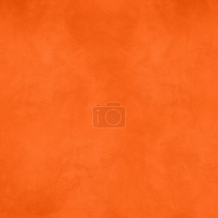 Photo for Neon orange concrete wall background. Blank square wallpaper - Royalty Free Image