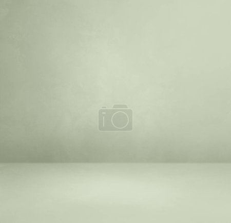 Foto de Fondo interior de hormigón verde claro. Escena de plantilla vacía. maqueta cuadrada - Imagen libre de derechos
