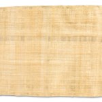 Old brown papyrus texture isolated on white background