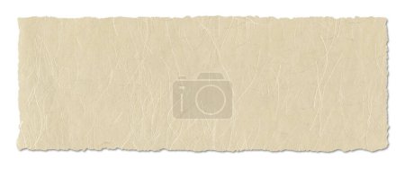 Téléchargez les photos : Texture naturelle japonaise de papier recyclé. Fond de bannière horizontale. Isolé sur blanc - en image libre de droit