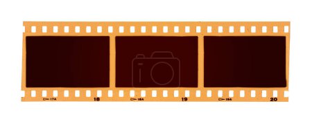 Photo for Vintage photography filmstrip isolated on white background. Texture with blank space - Royalty Free Image