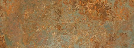Photo for Old rusty metal texture. Grunge background industrial wallpaper. Horizontal banner - Royalty Free Image