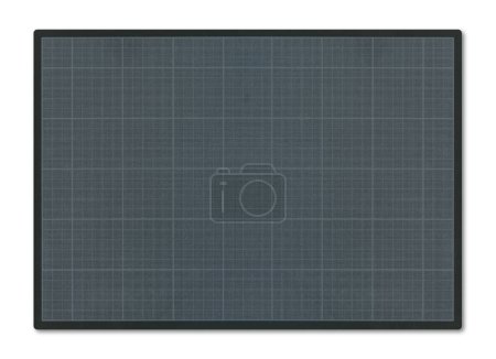 Photo for Black cutting mat with scales. Background wallpaper isolated on white - Royalty Free Image